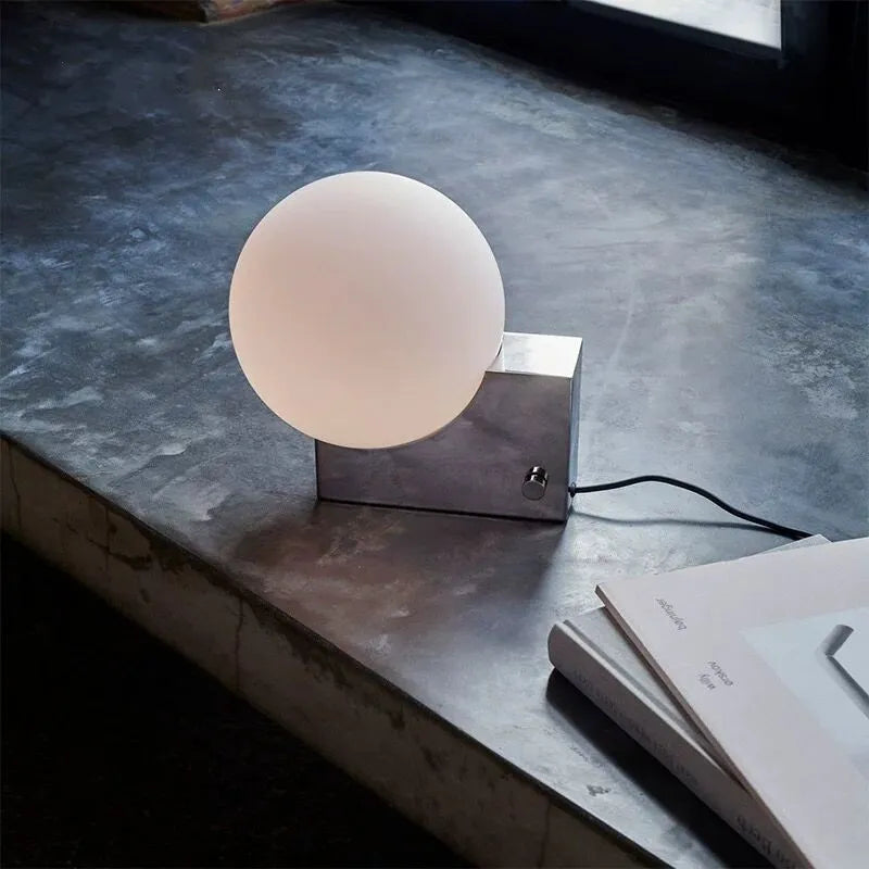 Nordic Milky White Moon Table Lamp