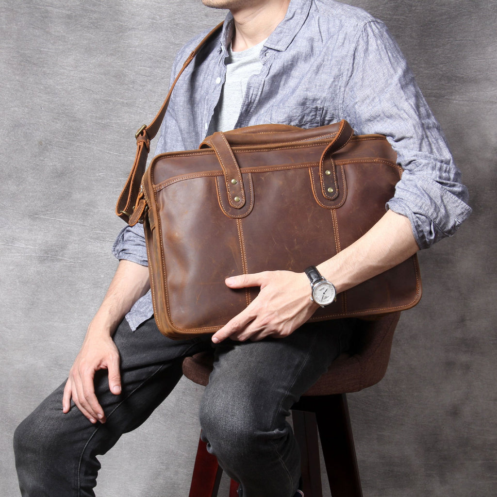 Handmade Leather Laptop Bag