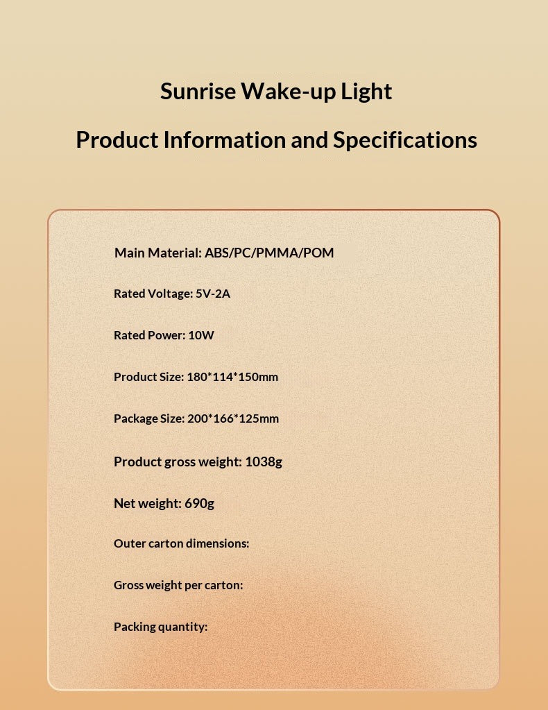Sunrise Wake-Up Light with 10 Modes