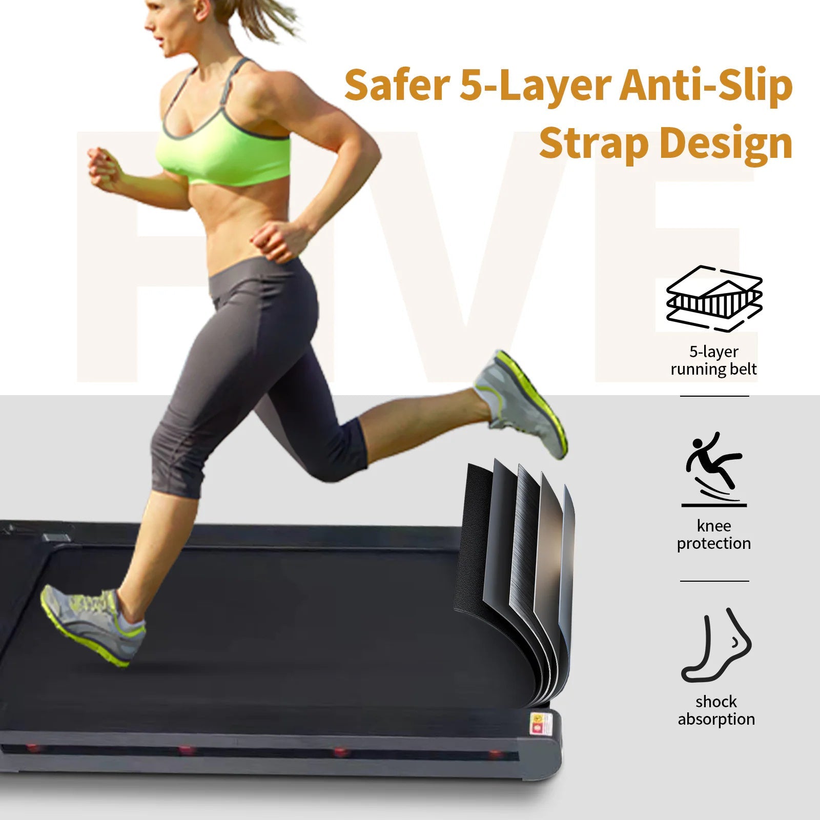 Under-Desk Treadmill with Incline, 2.25HP