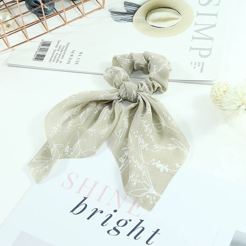 Chiffon Bow Hair Tie for Beach Travel Decoration