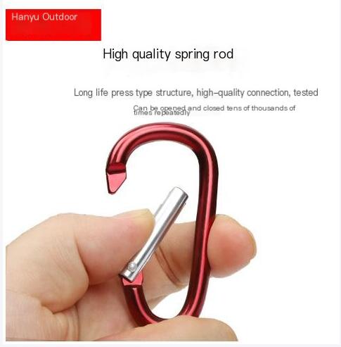 D-Type Aluminum Alloy Climbing Carabiner Hook