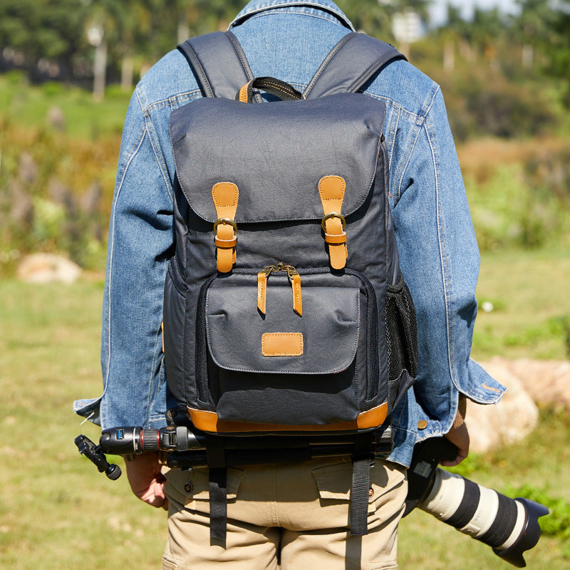 Waterproof Canvas DSLR Camera Backpack for Outdoor Use