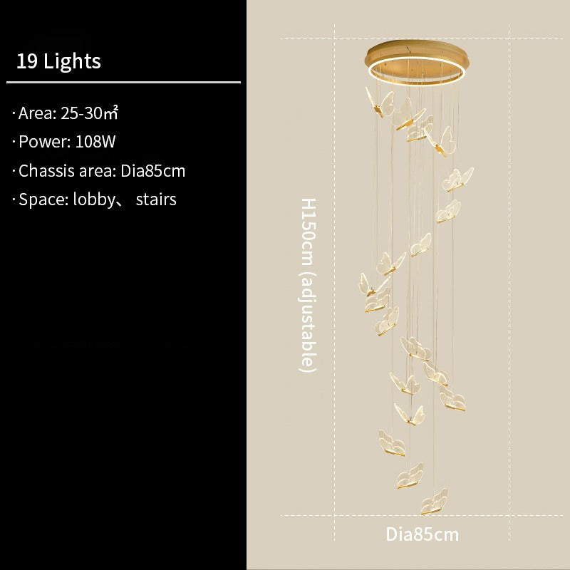 Modern Loft Spiral Chandelier