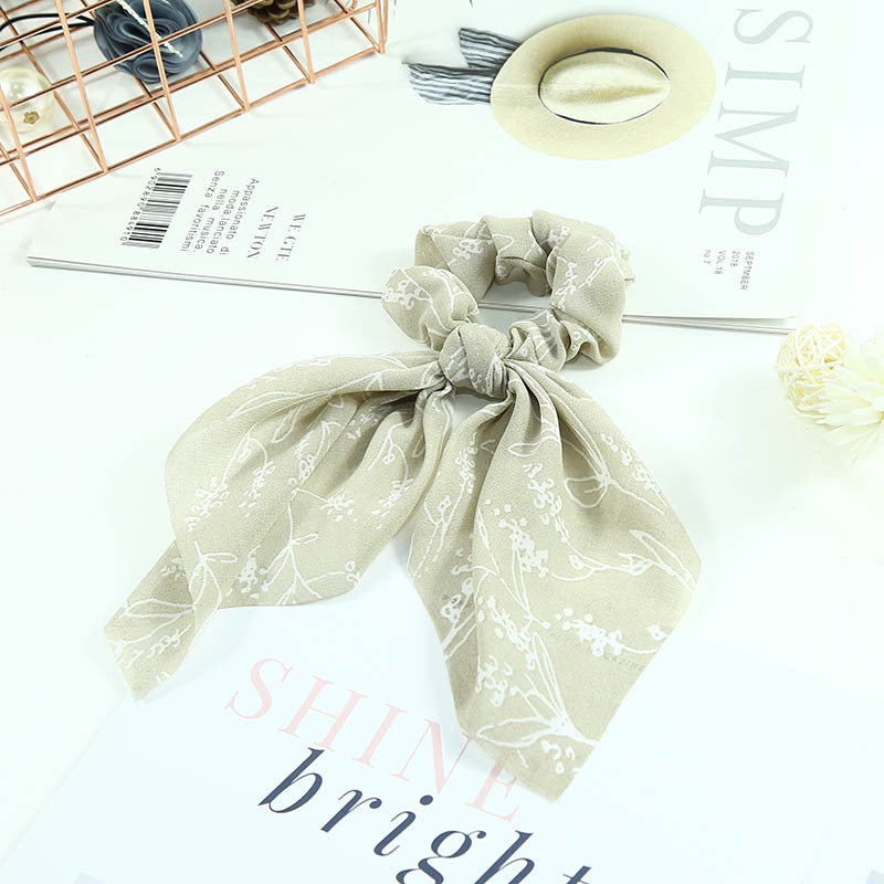 Chiffon Bow Hair Tie for Beach Travel Decoration