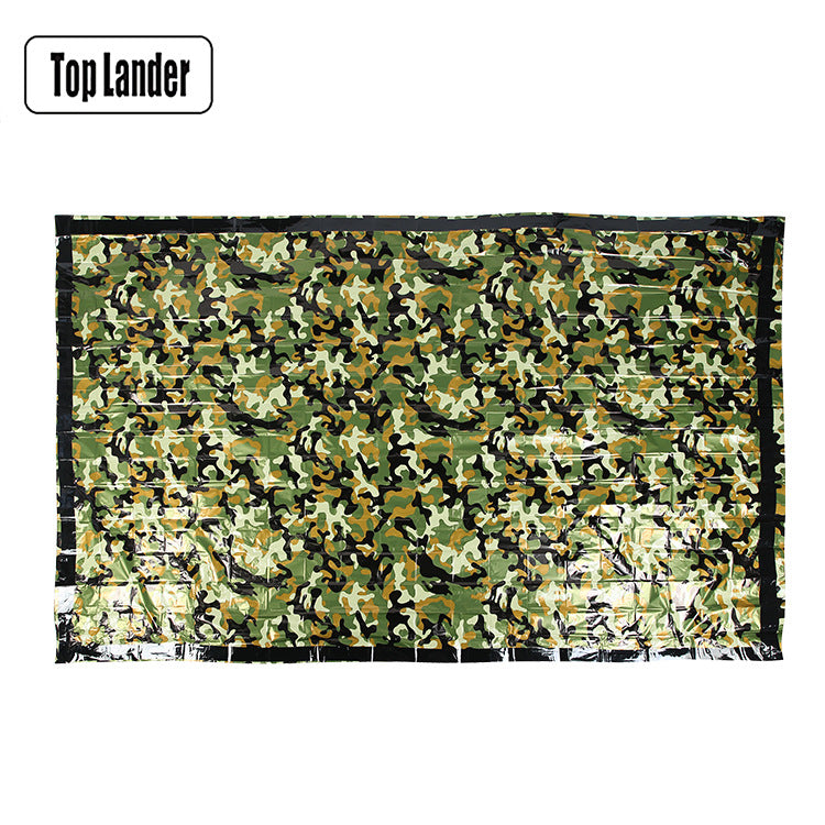 Large Double PE Camouflage Emergency Blanket Tent