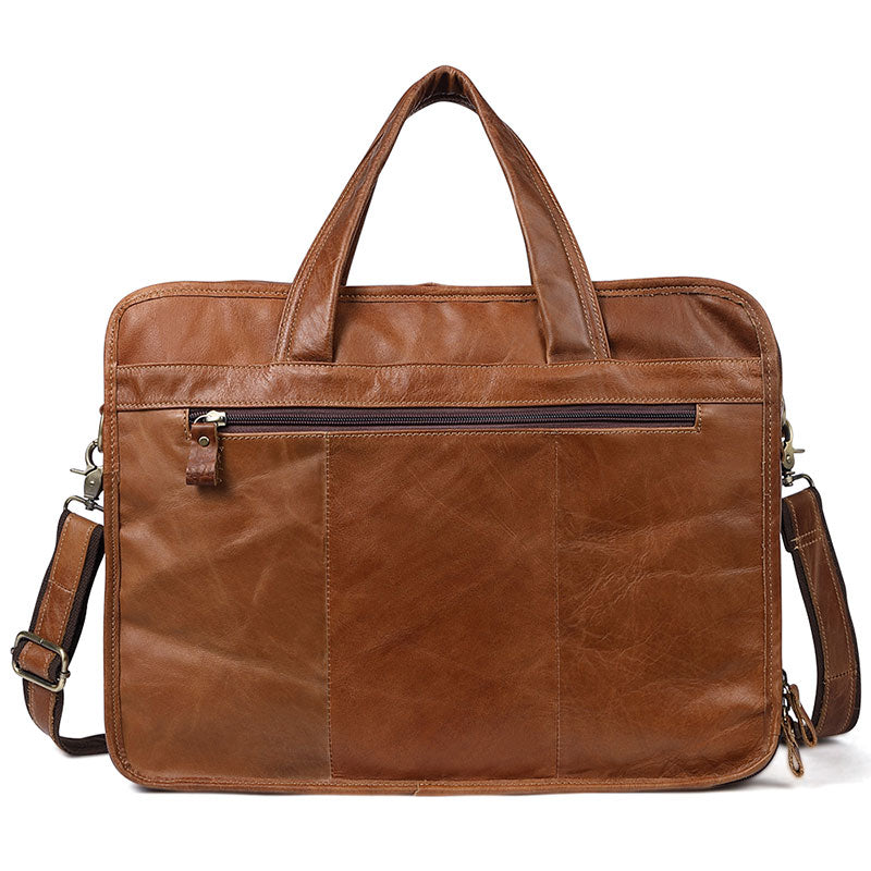 Genuine Leather Business Travel Messenger Bag