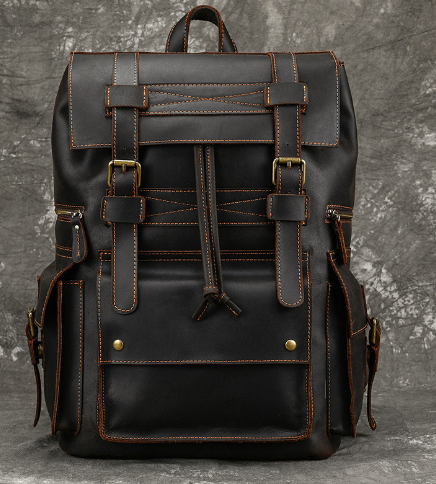Vintage Crazy Horse Leather Backpack