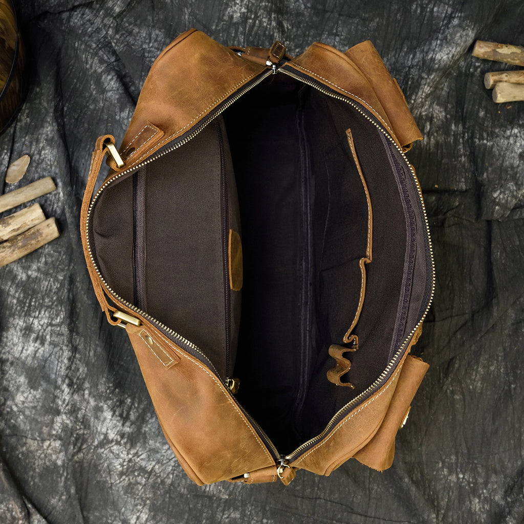 Retro Men's Leather Shoulder Briefcase