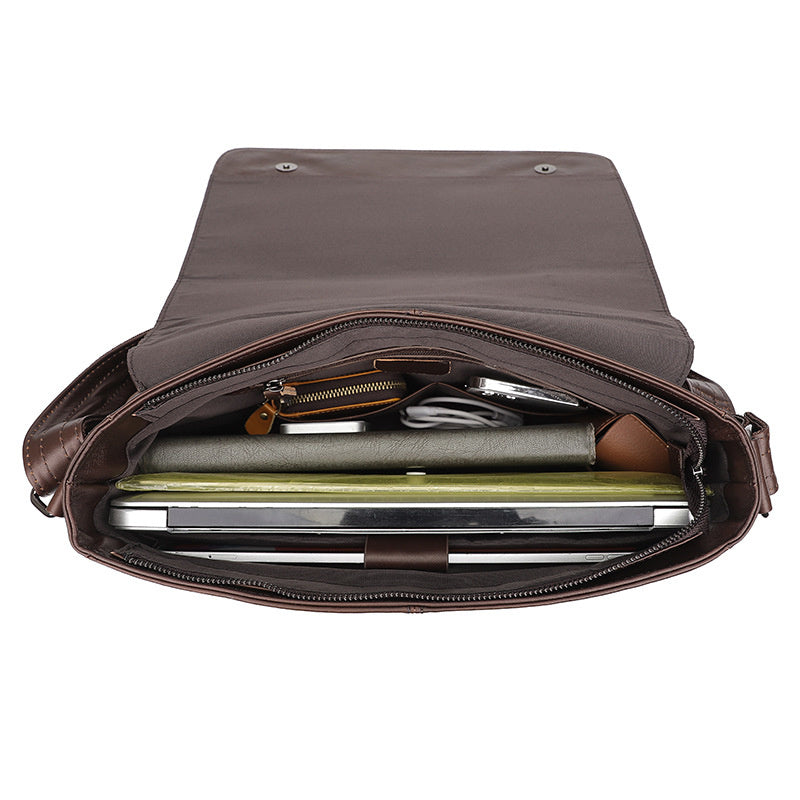 Oil Wax Leather Messenger Bag