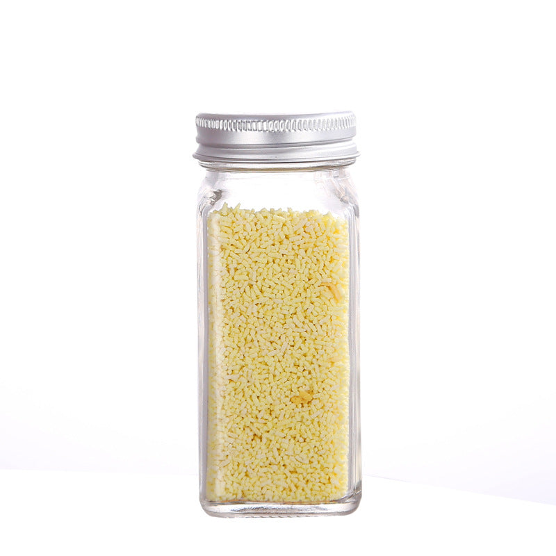 Square Glass Spice Jar Set for Seasoning and BBQ