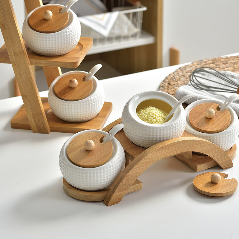 Ceramic Spice Container Set Creative Golf Design