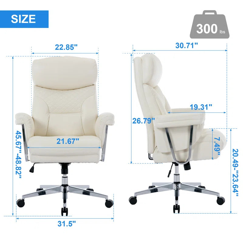Executive Faux Leather Office Chair, 350lb Capacity