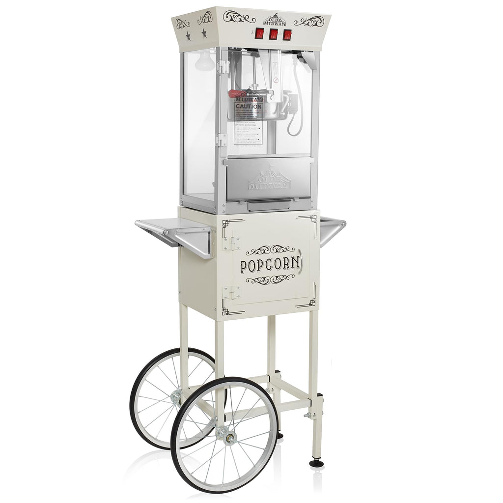Olde Midway Popcorn Machine with Cart