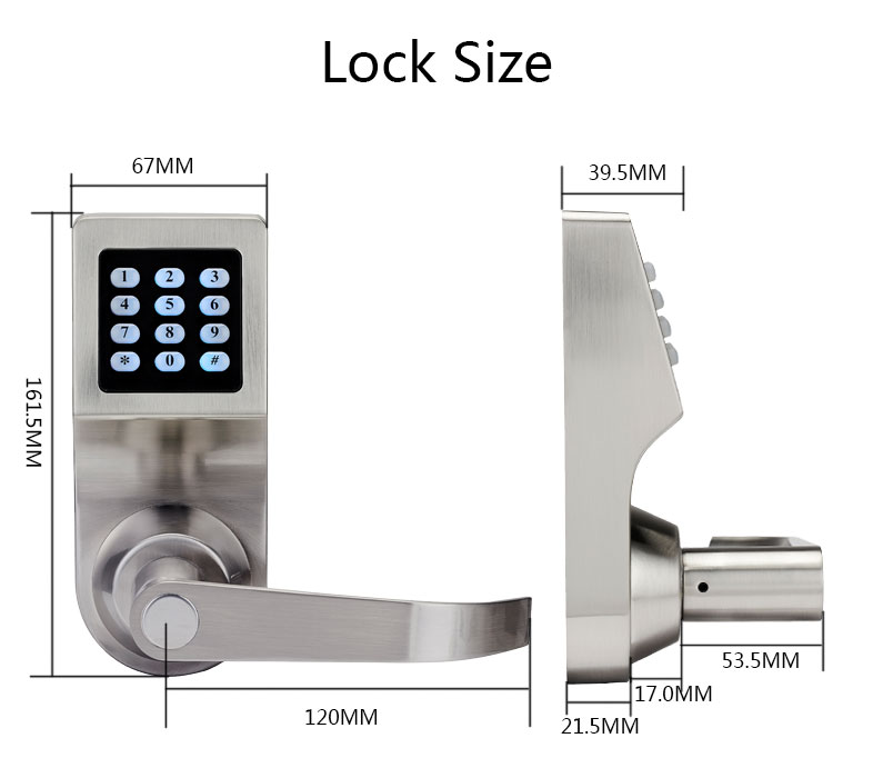 Smart Password Door Lock with Safety Rope