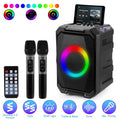 Portable Wireless Party Speaker with LED Light and Mics