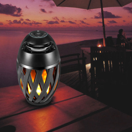 Tiki Torch Outdoor LED Lamp with Bluetooth Speaker
