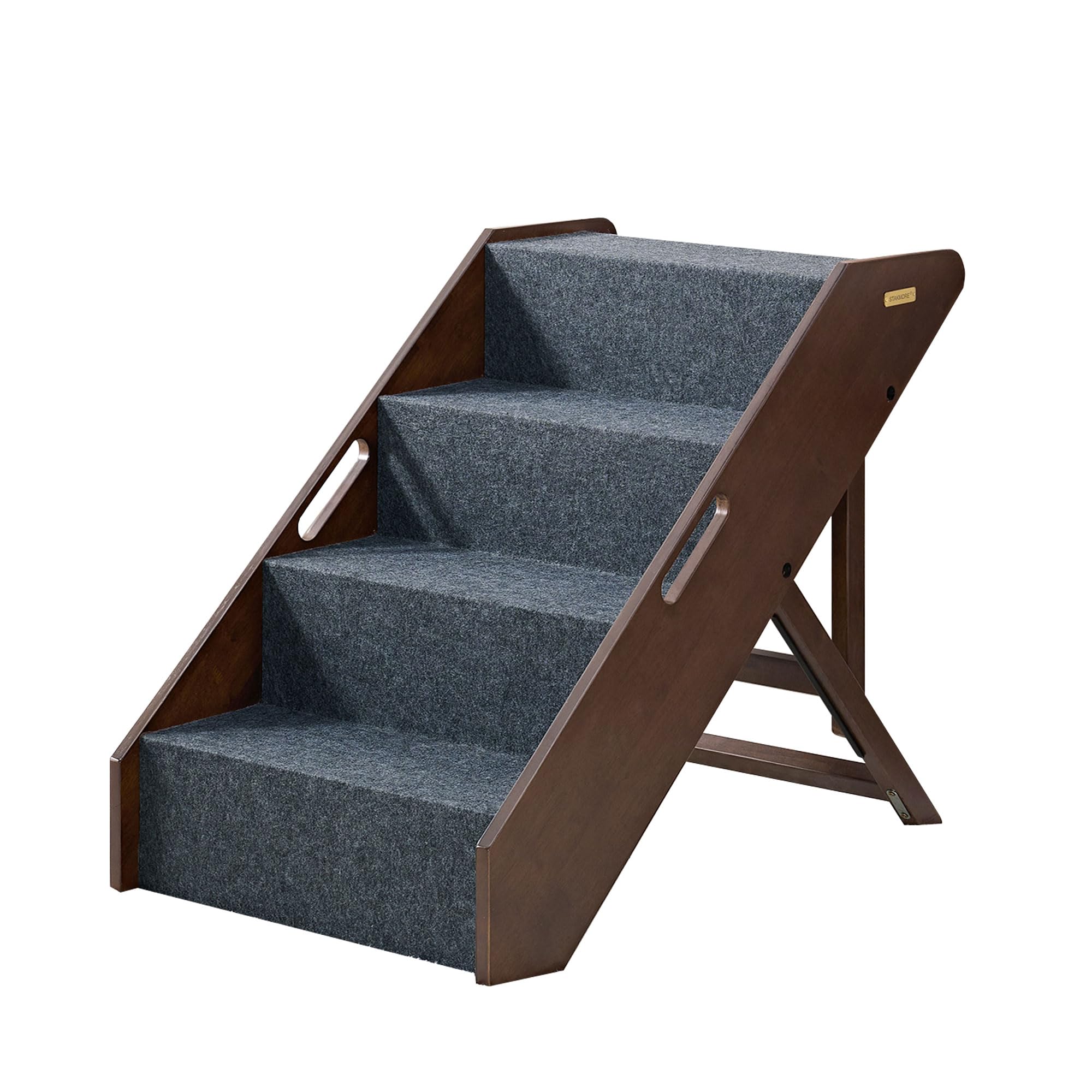 Solid Hardwood Foldable Pet Steps
