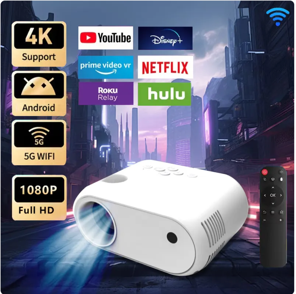 Portable Projector with Tripod Stand