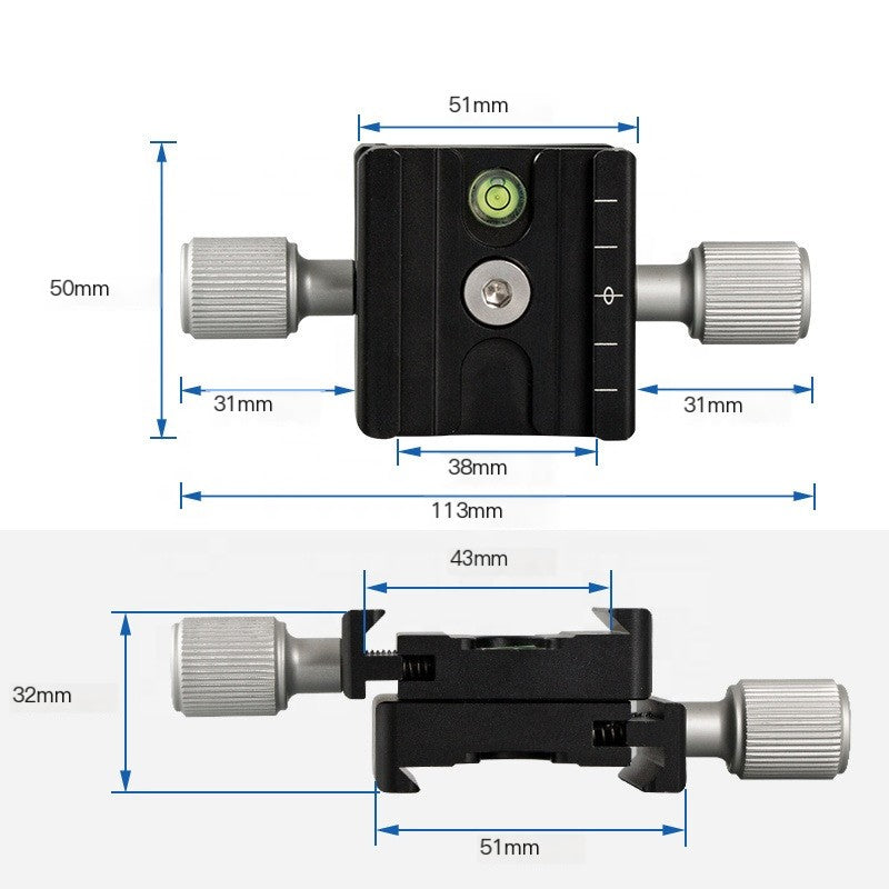 Quick Release Plate for DSLR Tripod and Slider Base