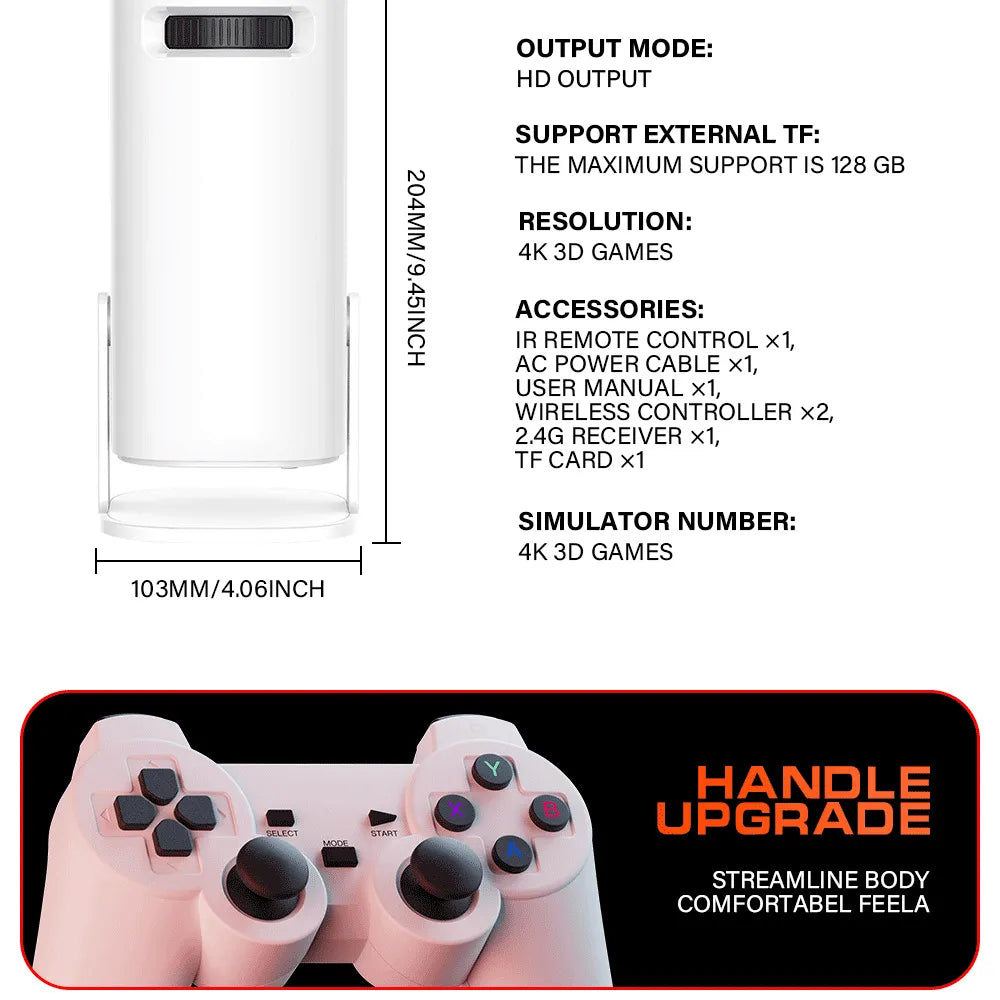 HD 4K Gaming Projector with Controllers