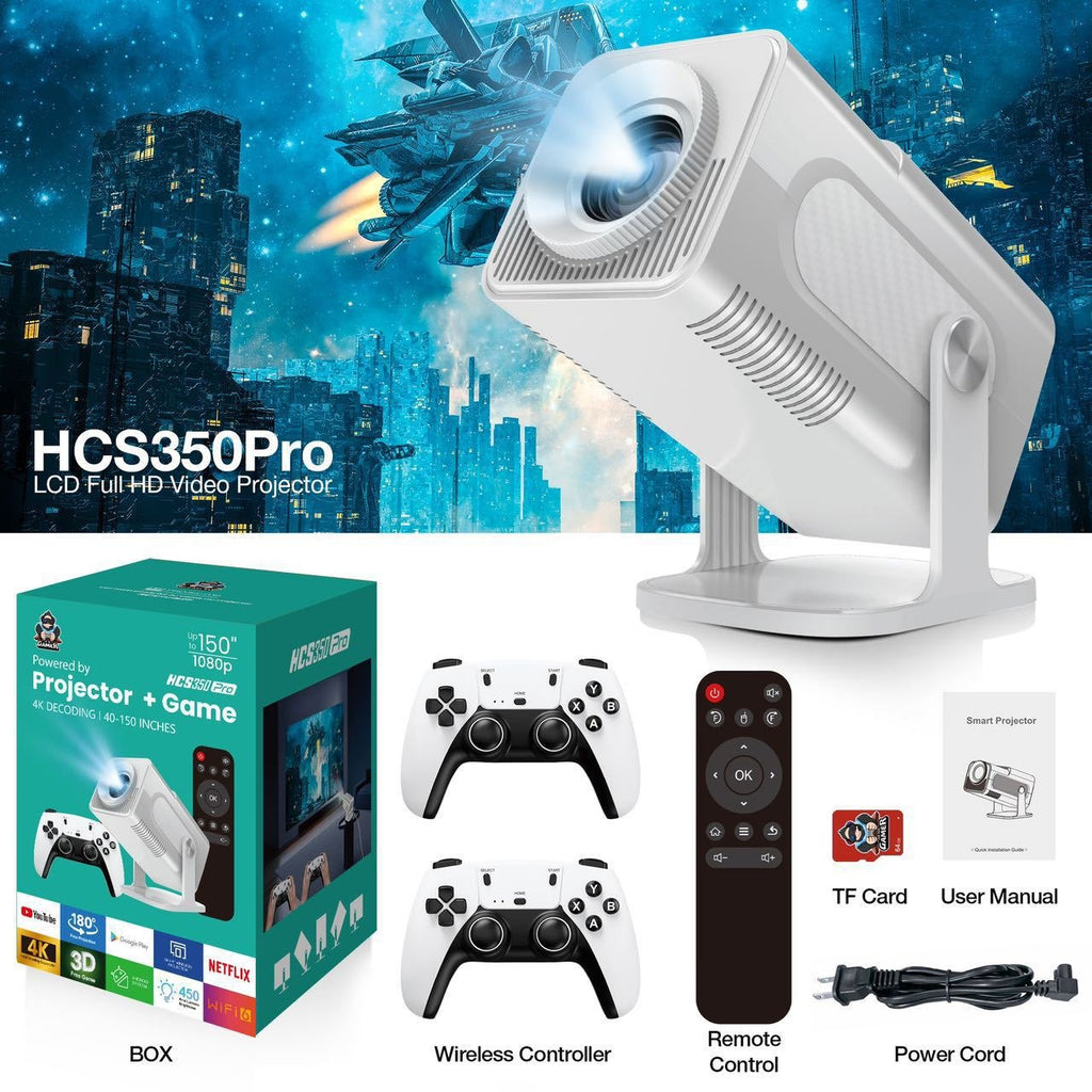 Mini Android Game Console with 4K HD Projector