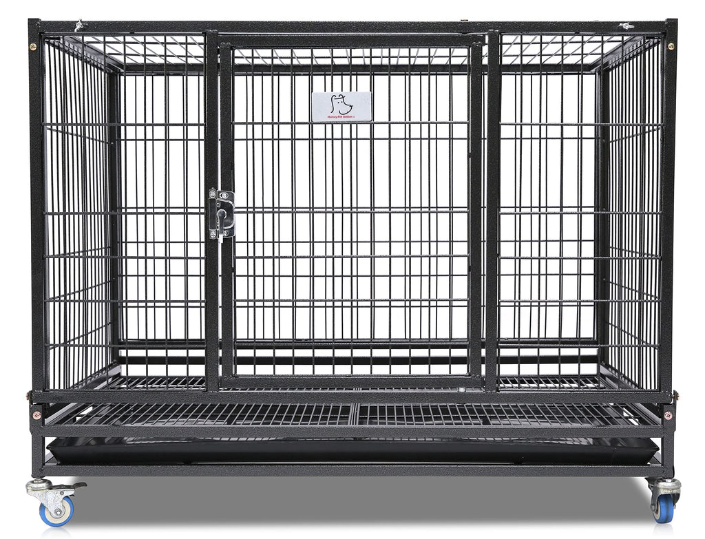 Homey Pet 37 Inch Folding Collapsible Heavy-Duty Dog Crate