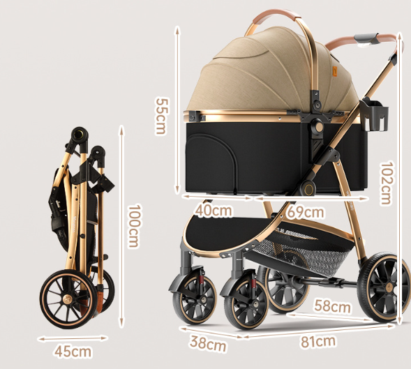 Wangmao Medium Dog Pet Stroller