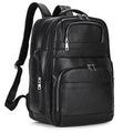 Leather Backpack with USB Charging Port