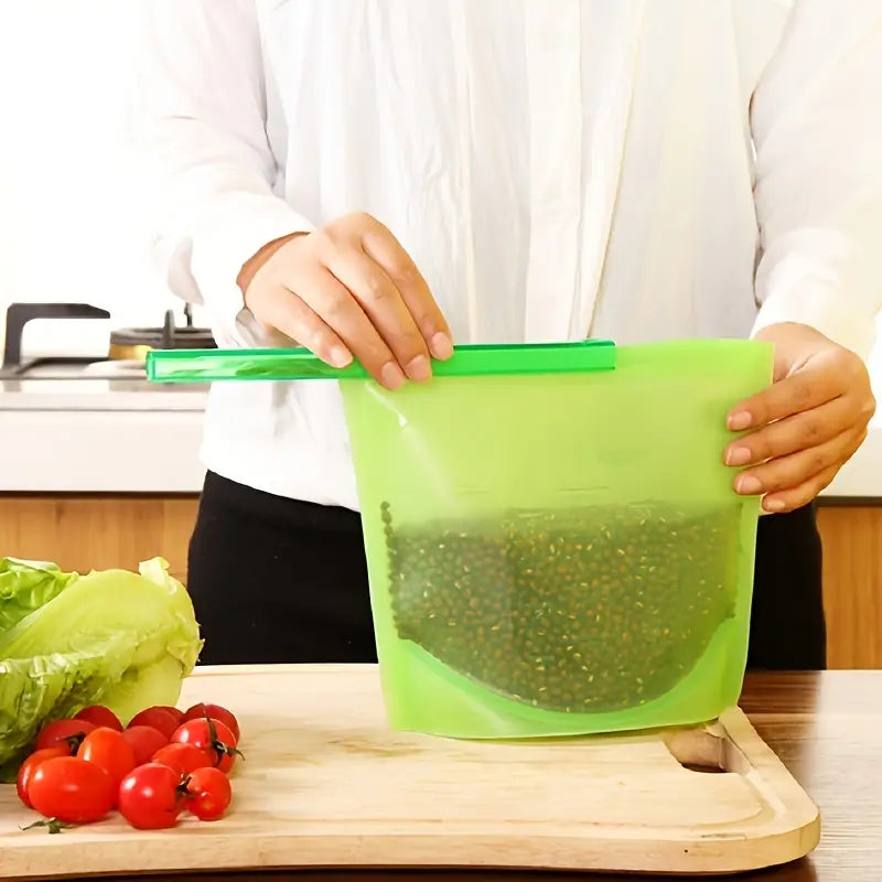 Thickened Silicone Food Storage Bag for Freezer Use