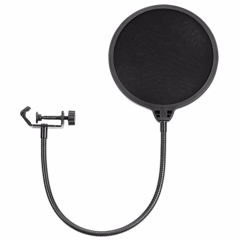 Black Microphone Windscreen Shield