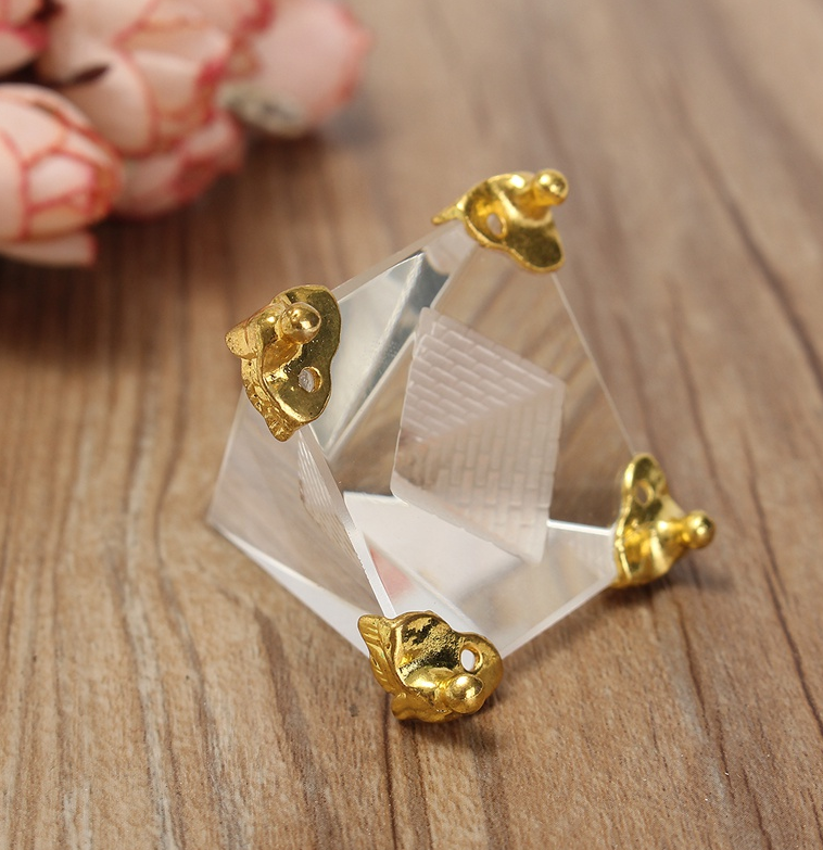 Custom Crystal Pyramid Craft Photography Prop