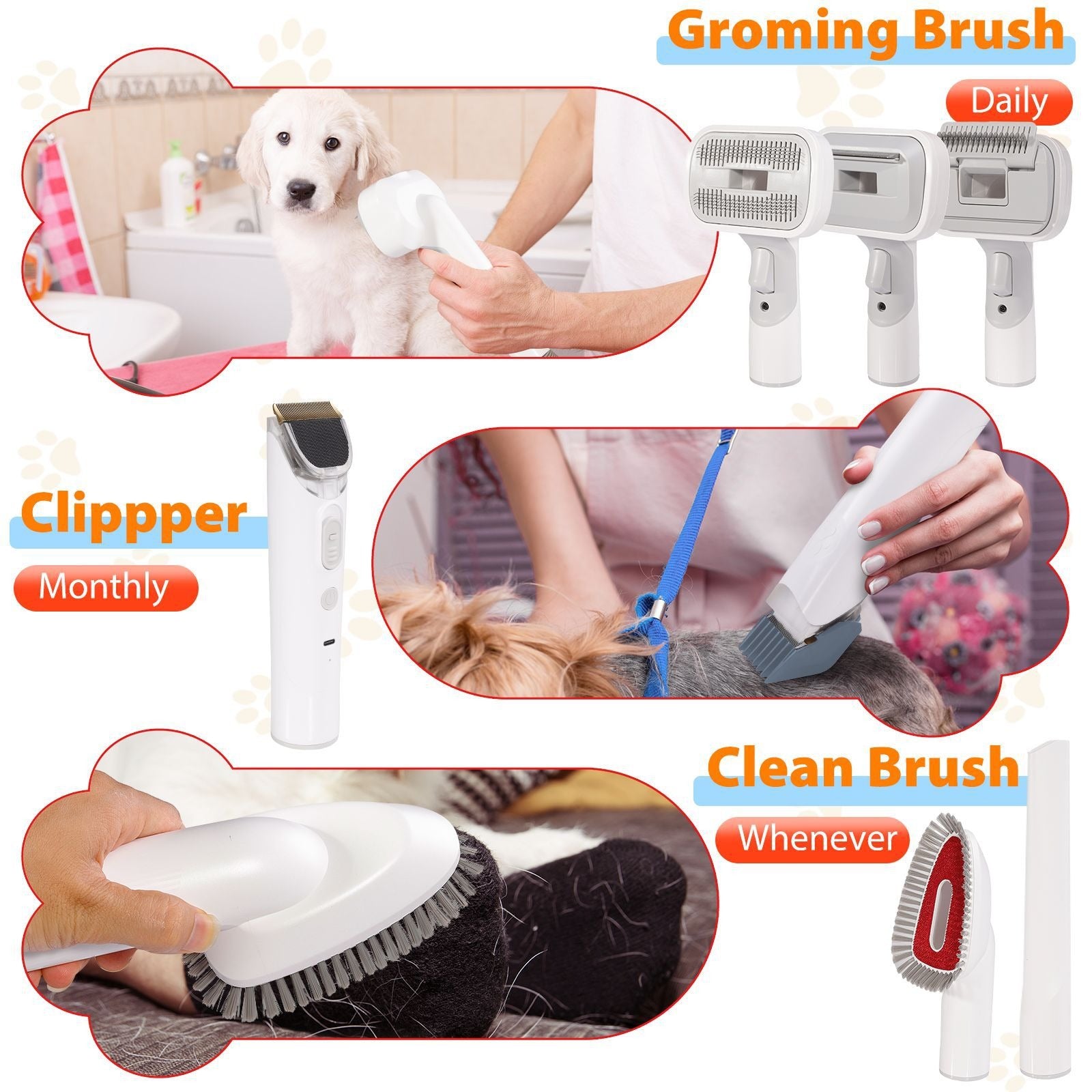 Pet Grooming Vacuum & Clipper Kit