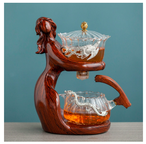 Semi-Automatic Glass Kungfu Tea Set