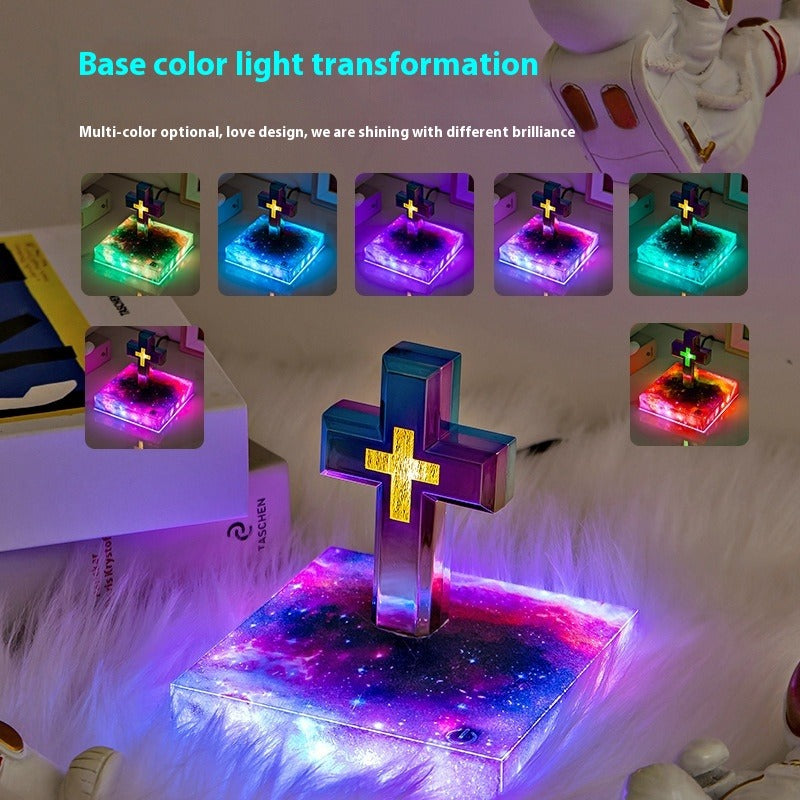 Magnetic Suspension Cross Table Lamp