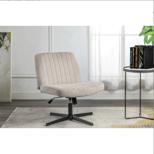 Cross-Legged Fabric Task Chair, Wide Seat