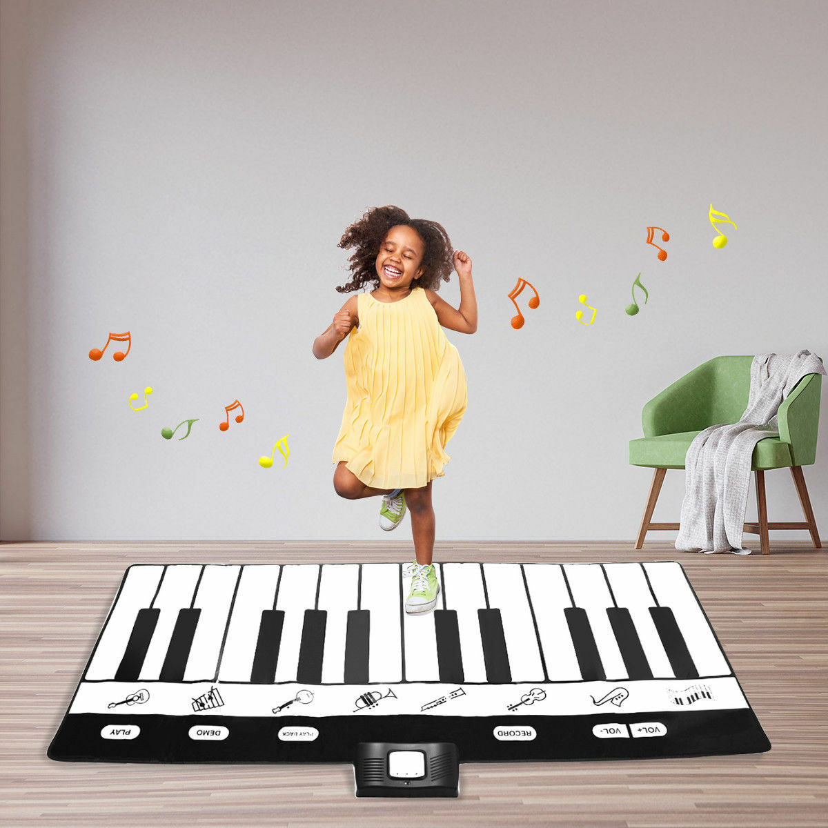 24-Key Piano Keyboard Dance Mat for Kids