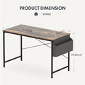 48-Inch Wood & Steel Computer Desk
