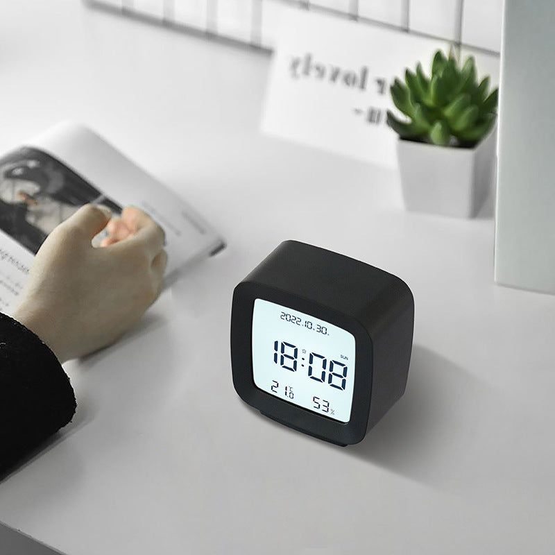 Compact Alarm Clock for Kids with Temperature and Humidity