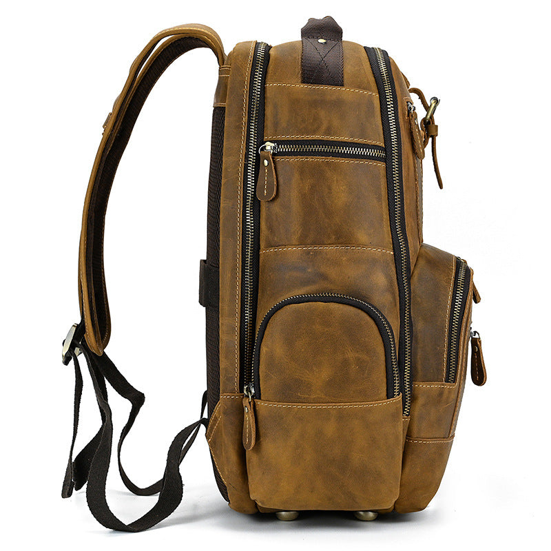 Crazy Horse Leather 15.6-Inch Backpack