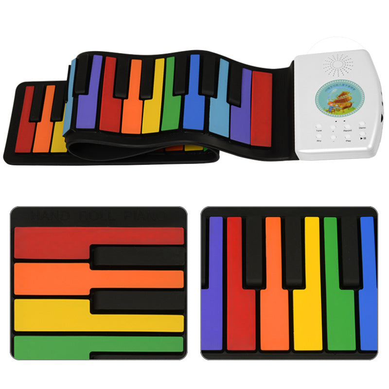 49-Key Foldable Roll-Up Piano for Kids