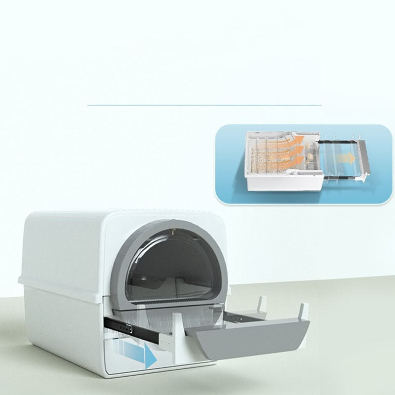 Semi-Automatic Cat Litter Box with Deodorization