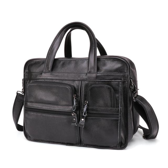 Genuine Leather Business Travel Messenger Bag
