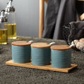 Nordic Ceramic Spice Jar Set for Kitchen Use