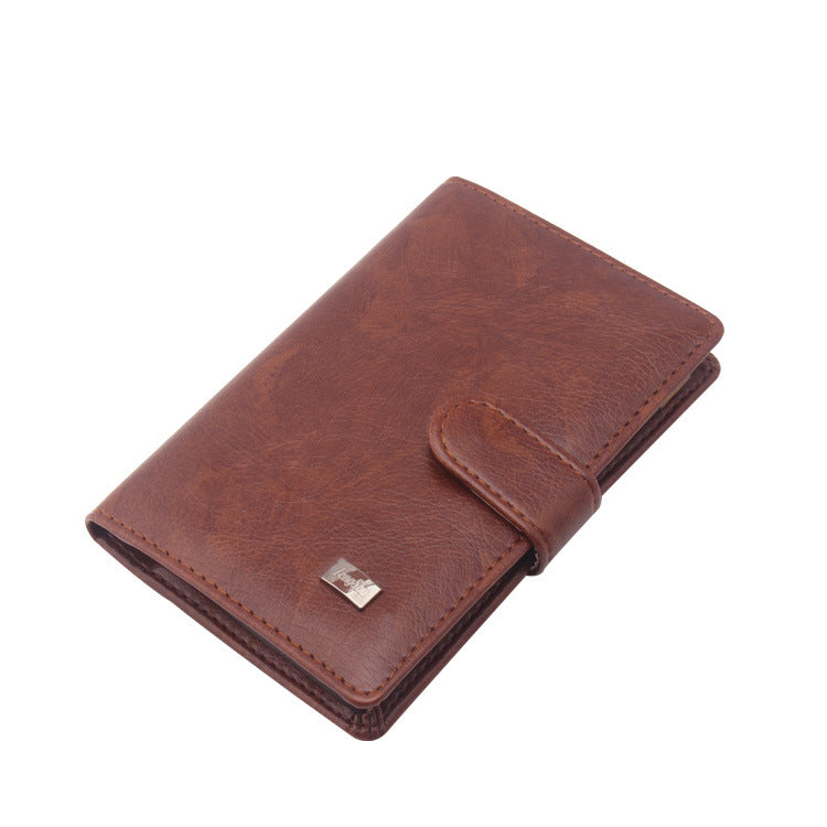 Leather Passport Holder with Card Slots PU Material