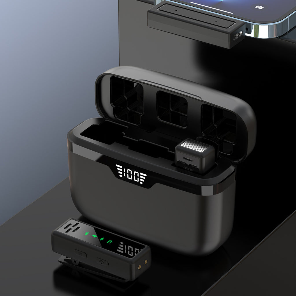 Wireless Clip-On Microphone with Noise Reduction