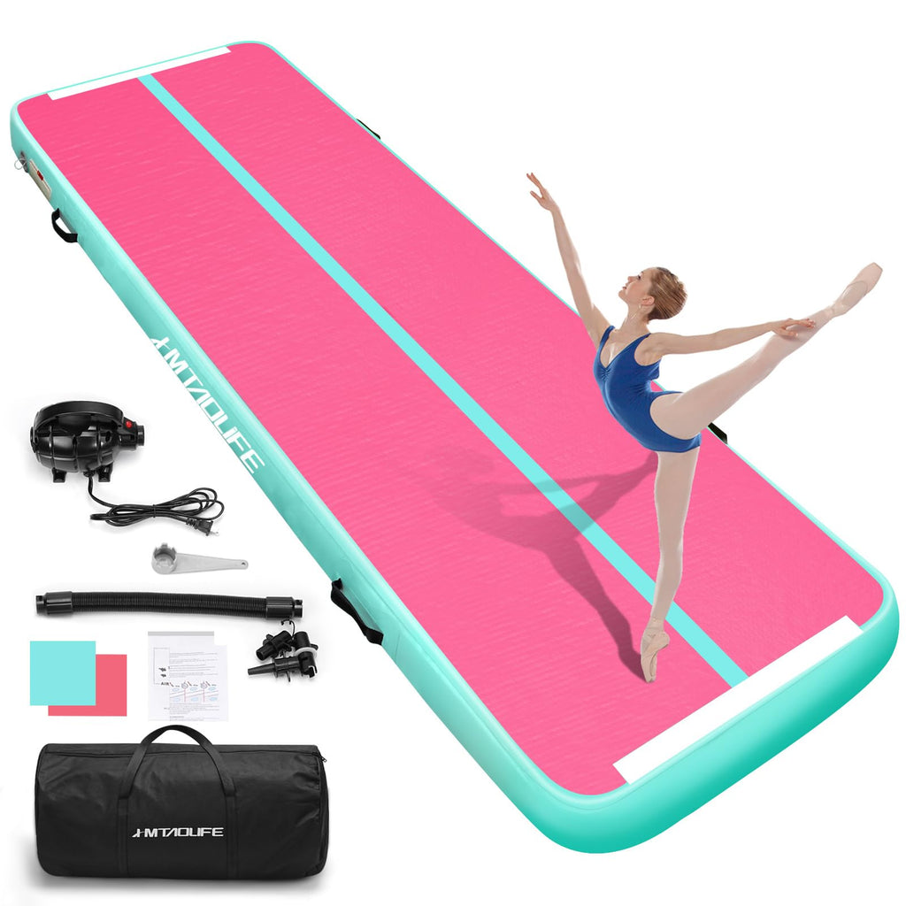6.6 ft Inflatable Air Track Gymnastics Mat with Pump