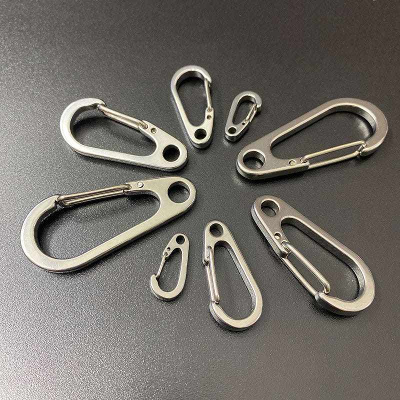 304 Stainless Steel Spring Clip Keychain Hook for Outdoors