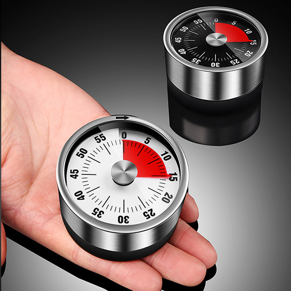 Magnetic Stainless Steel Kitchen Timer with Visual Display