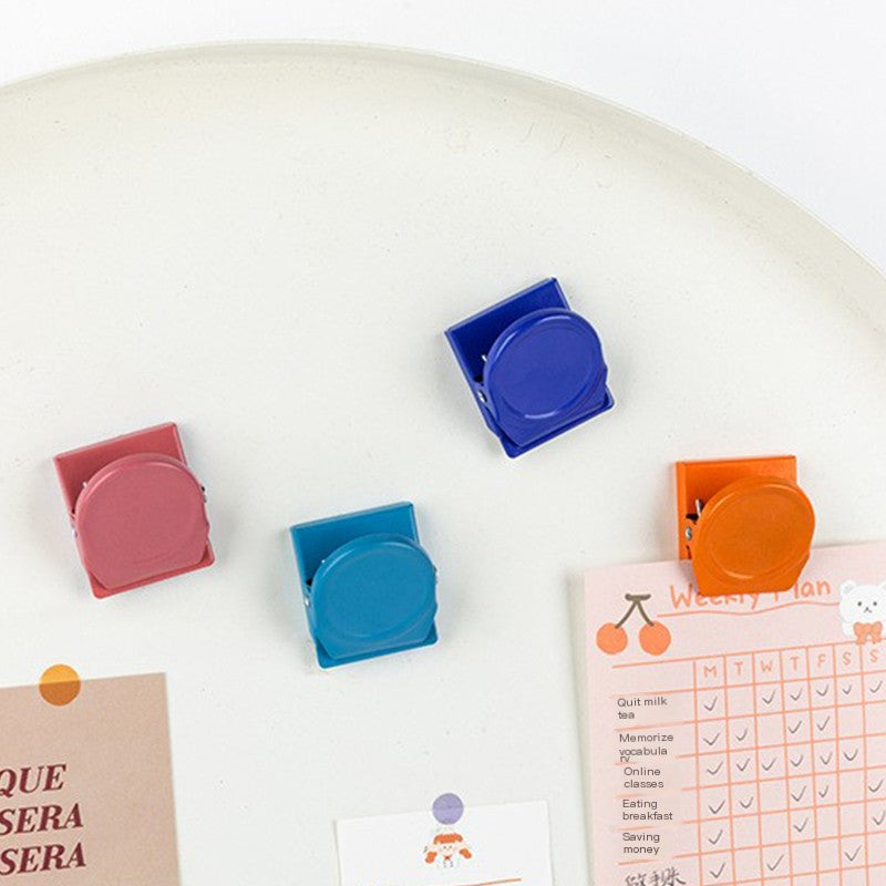 Candy Color Magnetic Memo Clips for Creative Storage